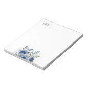 Bloc-note Fleurs de l'aquarelle moderne professionnelle noir (Tourné)