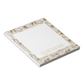 Bloc-note Fleurs de Lotus Or Blanc (Incliné)