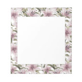 Bloc-note Fleurs de lys. Modèle floral (Devant)