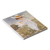 Bloc-note Fleurs de marguerites de cueillette d'enfants anti (Incliné)