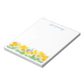 Bloc-note Fleurs de Pansy Jaune Aquarelle Art Floral (Tourné)