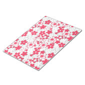 Bloc-note Fleurs de papier rouge et blanc (Incliné)