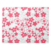 Bloc-note Fleurs de papier rouge et blanc (Devant)