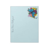 Bloc-note Fleurs de papillon bleu Dragon (Tourné)