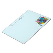 Bloc-note Fleurs de papillon bleu Dragon (Incliné)