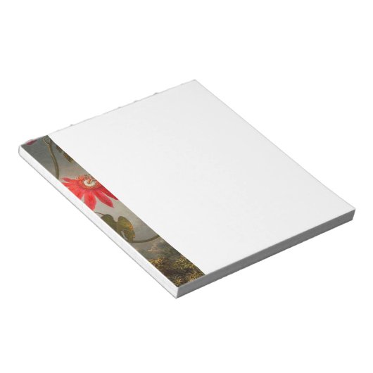 Bloc-note Fleurs de passion avec tête de colibris (Incliné)