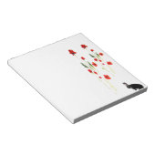 Bloc-note Fleurs de pavot lapin mignon lapin (Incliné)