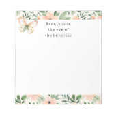 Bloc-note Fleurs de Pêche Beauté Personne qui contemple (Devant)