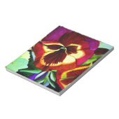 Bloc-note Fleurs de pensée aquarelle art original (Tourné)