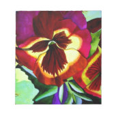 Bloc-note Fleurs de pensée aquarelle art original (Devant)