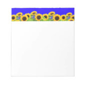 Bloc-note Fleurs de soleil - drapeau ukrainien Paix Liberté  (Devant)