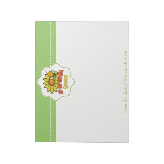 Bloc-note Fleurs de soleil et abeilles de Grammy (Tourné)