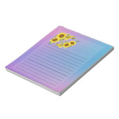 Bloc-note Fleurs de soleil NotePad (Tourné)
