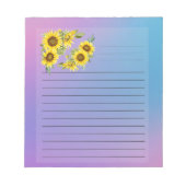 Bloc-note Fleurs de soleil NotePad (Devant)