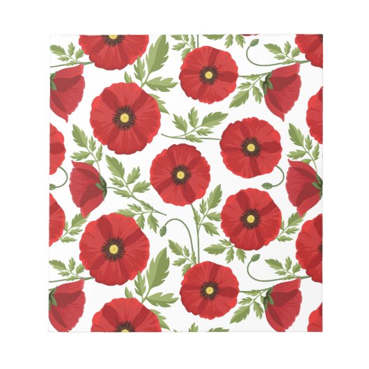 Bloc-note Fleurs d'été joyeuses floraison de pavot (Devant)