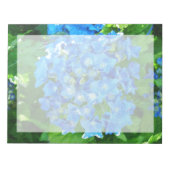 Bloc-note Fleurs d'hydrangée bleue. Photographie florale. (Devant)