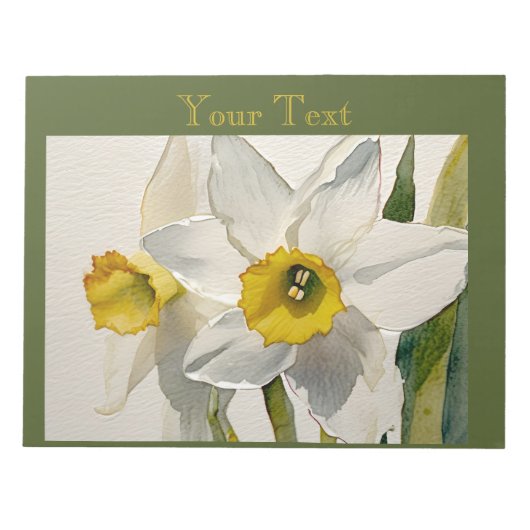 Bloc-note Fleurs d'Iris aquarelle modernes (Devant)