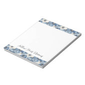 Bloc-note Fleurs en jean bleu blanc pour anniversaire (Tourné)