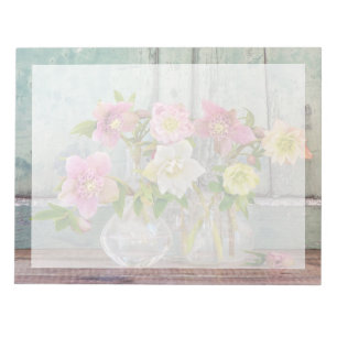 Bloc-note Fleurs Hellebores dans Vases