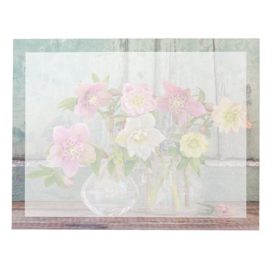 Bloc-note Fleurs | Hellebores dans Vases (Devant)