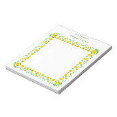 Bloc-note Fleurs Jaunes customisées du bureau de (Tourné)