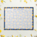 Bloc-note Fleurs Jaunes Rétro Nom du planificateur mensuel d<br><div class="desc">Ajoutez une touche d'élégance florale à votre routine de planification grâce à notre Bloc-notes "Retro Yellow Flowers Navy Monthly Planner Name". Doté de fleurs jaunes dessinées à la main et fabriquées en gouache d'aquarelle, ce design éclatant s'oppose à un arrière - plan de la marine, et lui confère un charme...</div>