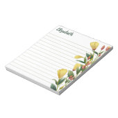 Bloc-note Fleurs Jaunes Soirée Primrose Linked Votre Nom (Tourné)