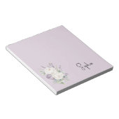 Bloc-note Fleurs lavande violet blanc (Incliné)