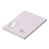 Bloc-note Fleurs lavande violet blanc (Tourné)