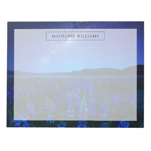 Bloc-note Fleurs | Lupines fleurissant à Night Lake Tekapo (Devant)