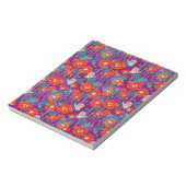 Bloc-note Fleurs orange sur coussin pourpre (Tourné)