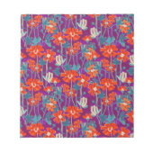 Bloc-note Fleurs orange sur coussin pourpre (Devant)