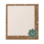 Bloc-note Fleurs Pays Main Tirée Motif Rustique Brown (Devant)