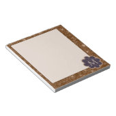 Bloc-note Fleurs Pays Main Tirée Motif Rustique Brown (Incliné)
