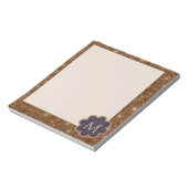 Bloc-note Fleurs Pays Main Tirée Motif Rustique Brown (Tourné)