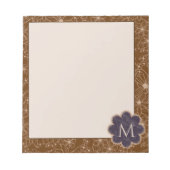 Bloc-note Fleurs Pays Main Tirée Motif Rustique Brown (Devant)