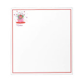 Bloc-note Fleurs personnalisées (Devant)