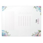 Bloc-note Fleurs Personnalisées pour Vos Pensées  (Devant)