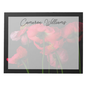 Bloc-note Fleurs Poppies rouges