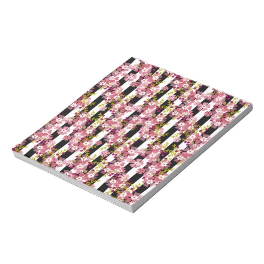 Bloc-note Fleurs roses (Tourné)