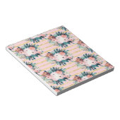 Bloc-note Fleurs roses Peinture Or Grilles Girly Design (Incliné)