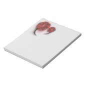 Bloc-note Fleurs rouges face (Tourné)