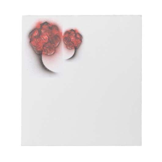 Bloc-note Fleurs rouges face (Devant)