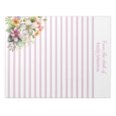 Bloc-note Fleurs sauvages aux contours roses (Devant)