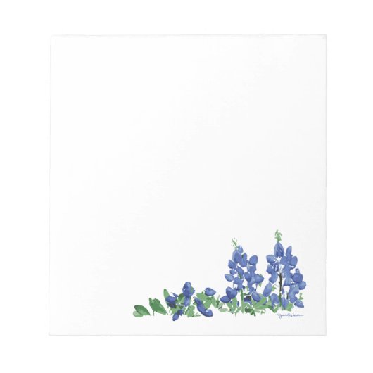 Bloc-note Fleurs sauvages Bluebonnet, Fleurs texanes (Devant)