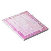 Bloc-note Fleurs sauvages Damas, MADAM VALESKA en rose (Incliné)