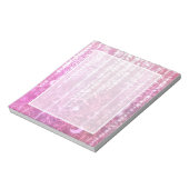 Bloc-note Fleurs sauvages Damas, MADAM VALESKA en rose (Tourné)