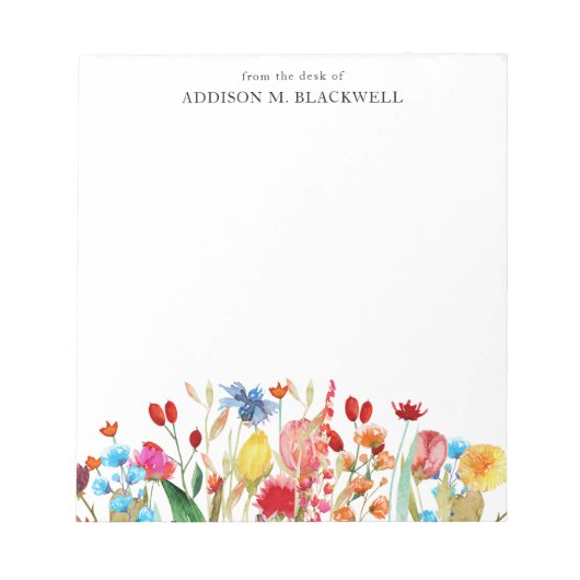 Bloc-note Fleurs sauvages D'Été Du Bureau De (Devant)