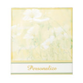 Bloc-note Fleurs sauvages jaunes personnalisés (Devant)