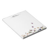Bloc-note Fleurs sauvages violettes aquarelle (Incliné)